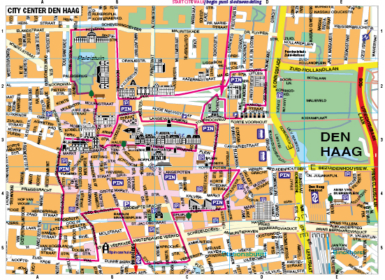 the hague tourist map City Walk In Den Haag Freebee Map the hague tourist map